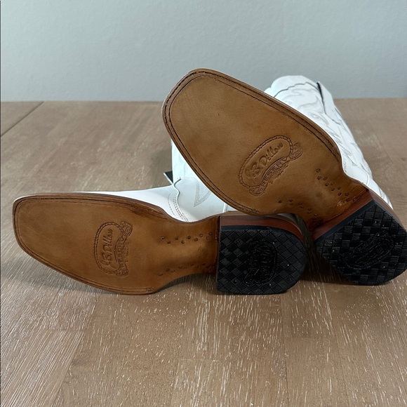 NEW 🤍🤍J.B. Dillon Reserve White Leather Western Boots - Picture 2 of 3